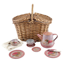 Load image into Gallery viewer, Egmont Toys Musical Dog Tin Tea Set In A Basket