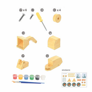 Egmont Toys DIY Wooden Bulldozer