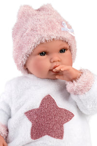 Llorens 14.2" Articulated Crying Soft Body Newborn Doll Angela