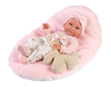 Load image into Gallery viewer, Llorens 15.7&quot; Anatomically-Correct Newborn Doll Sienna with Cushion and Teddy