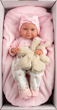 Load image into Gallery viewer, Llorens 15.7&quot; Anatomically-Correct Newborn Doll Sienna with Cushion and Teddy