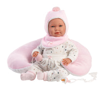 Load image into Gallery viewer, Llorens 16.5&quot; Soft Body Crying Newborn Doll Anastasia with Cushion