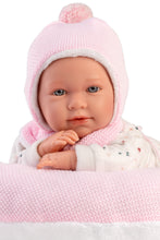 Load image into Gallery viewer, Llorens 16.5&quot; Soft Body Crying Newborn Doll Anastasia with Cushion