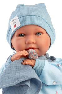 Llorens 16.5" Soft Body Crying Newborn Doll Jack with Dou Dou