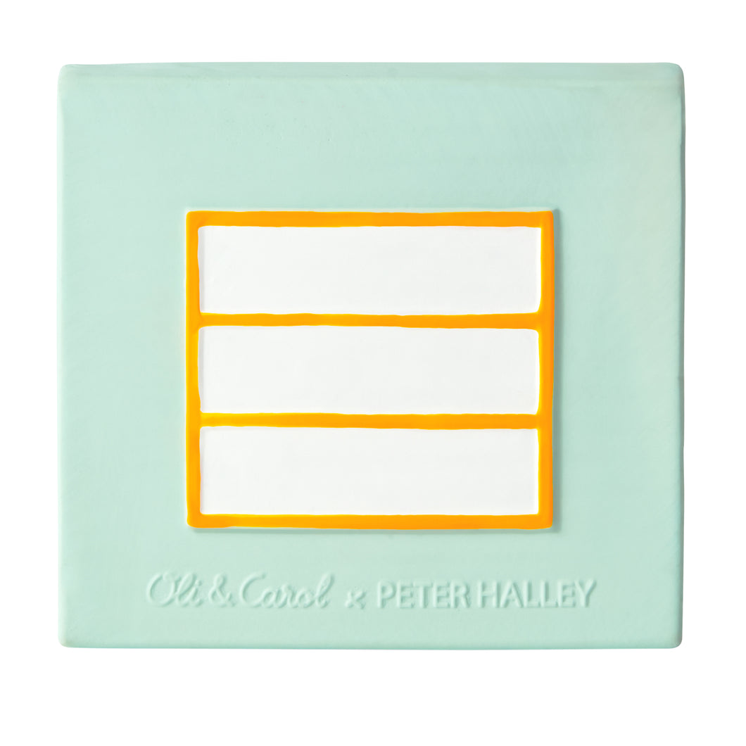 OLI&CAROL Peter Halley Baby Teether Aqua Cell