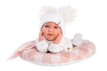 Load image into Gallery viewer, Llorens 16.5&quot; Articulated Newborn Doll Stella with Bed Cushion