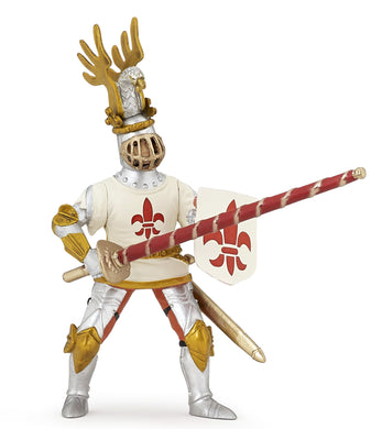 Papo France White Knight Fleur De Lys