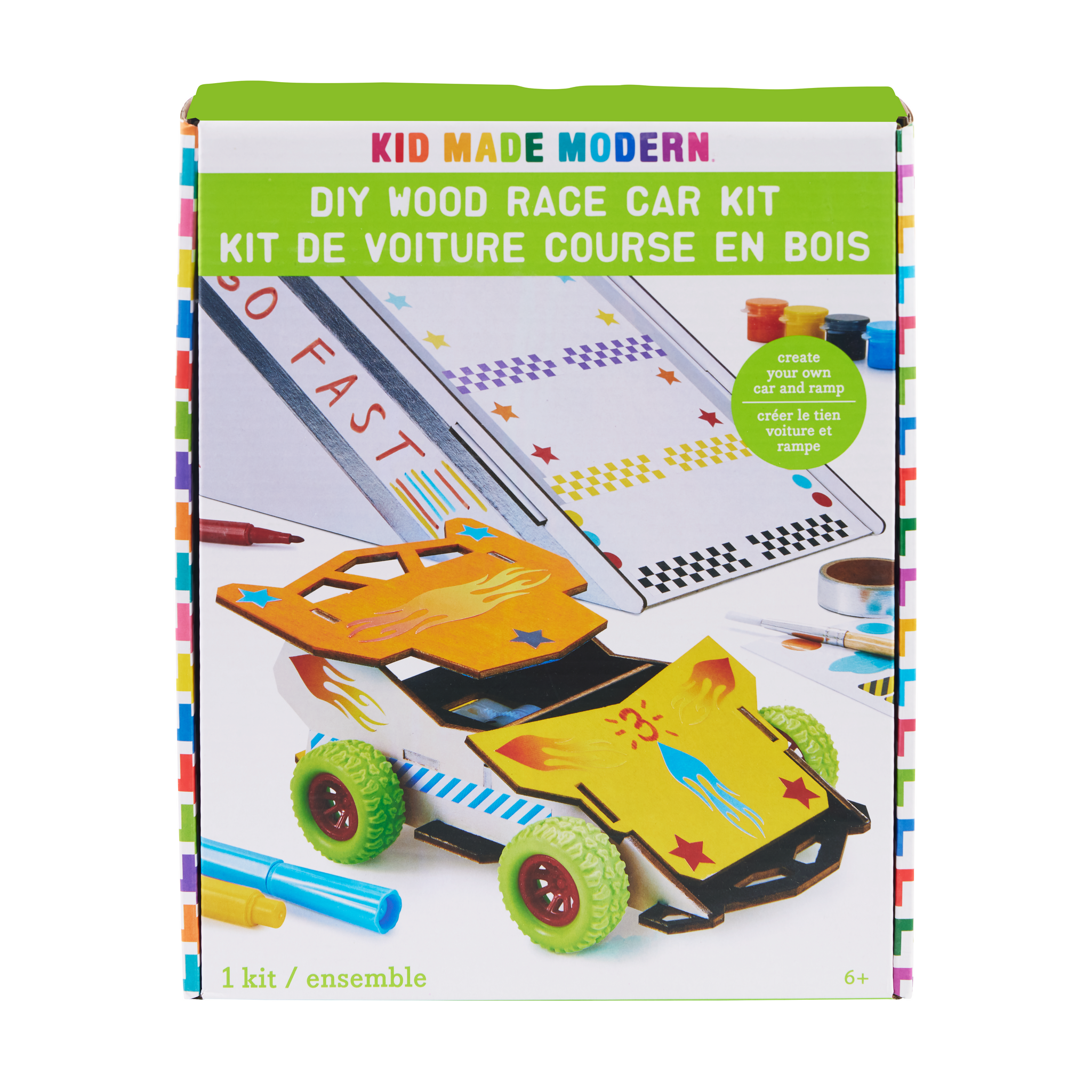 DIY Wood Craft Kit - Build & Paint Your Own Wooden Racing Car